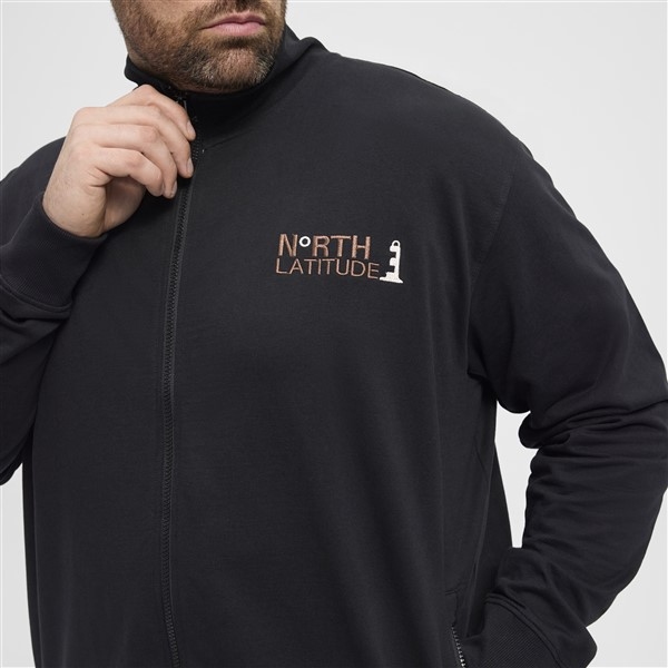 North Latitude vest m. ritszakken + print, zwart