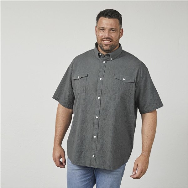 North Latitude zomer overshirt strijkvrij, dust green