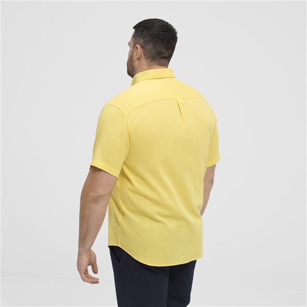 North shirt katoen/linnen, zonnegeel
