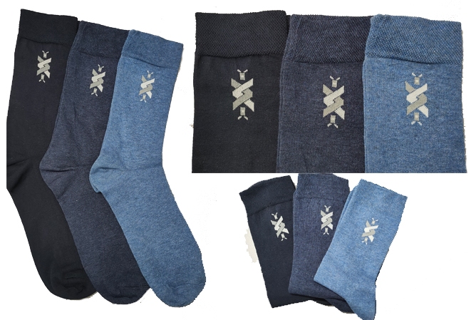 Panther Comfort sokken set van 3, blauw (3 kleuren)