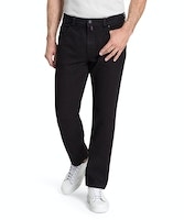 PIONEER 5-pocket jeans Peter stretch m. hoge taille, zwart