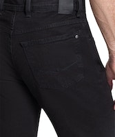 PIONEER 5-pocket jeans Peter stretch m. hoge taille, zwart