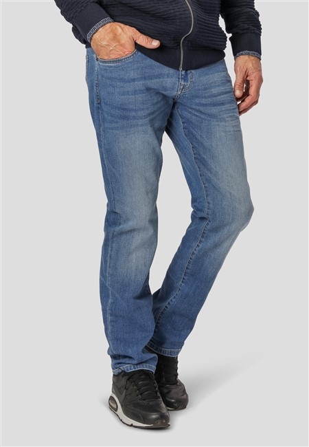 Pre End Jeans m. stretch Robbie L32, soft blue wash