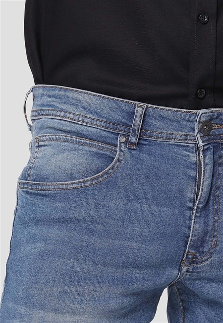 Pre End Jeans m. stretch Robbie L32, soft blue wash