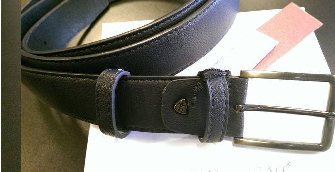 PU lederen broekriem, kleur donkerblauw