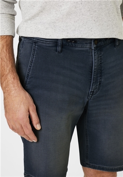 Redpoint Bermuda m. elast. boord, stretch donker denim