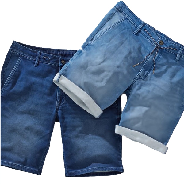 Redpoint Bermuda m. elast. boord, stretchy donker denim