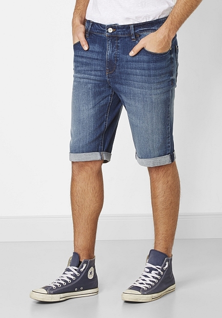 Redpoint shorts m. stretch, donker jeans