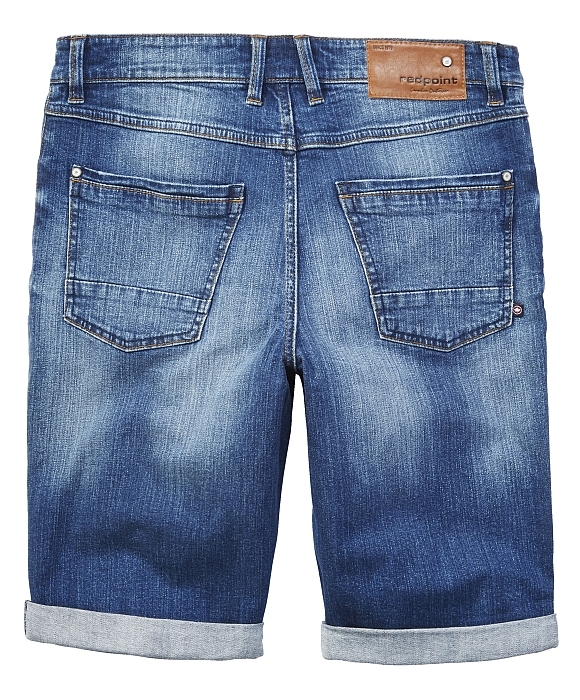 Redpoint shorts m. stretch, donker jeans