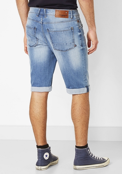 Redpoint shorts m. stretch, lichte jeans