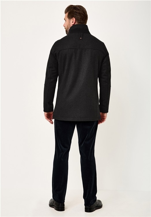 Redpoint Wintermantel m. wol GILL, zwart