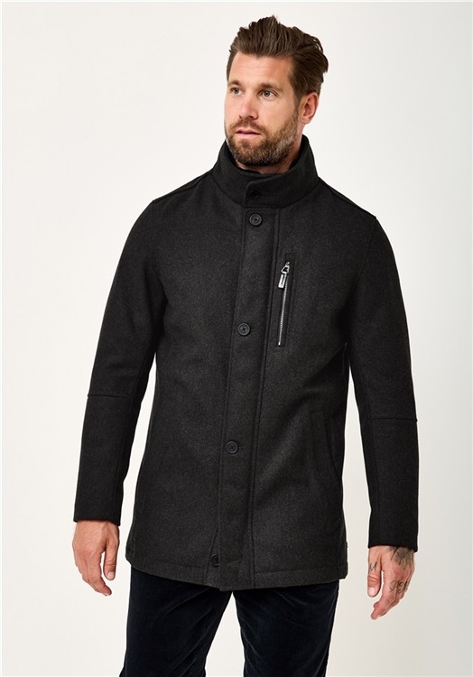 Redpoint Wintermantel m. wol GILL, zwart