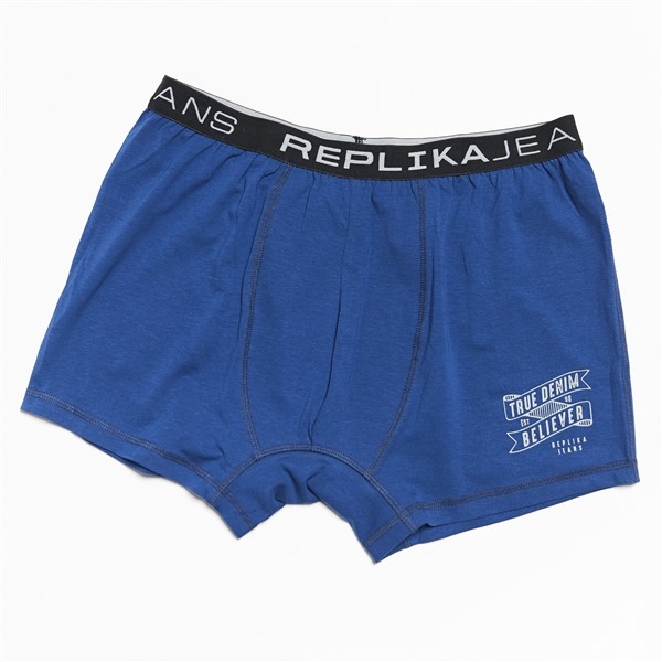 Replika boxershort m. stretch True Denim, indigo blue