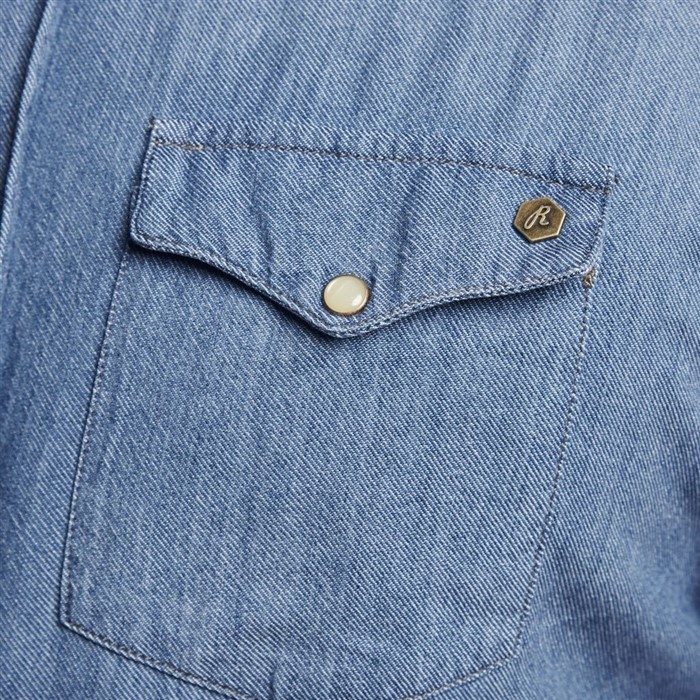 Replika Jeans blouse lange mouw, jeansblauw
