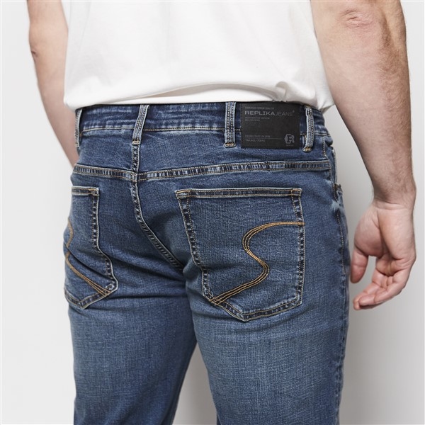 Replika Jeans Mick jeans m. superstretch L34, blue wash