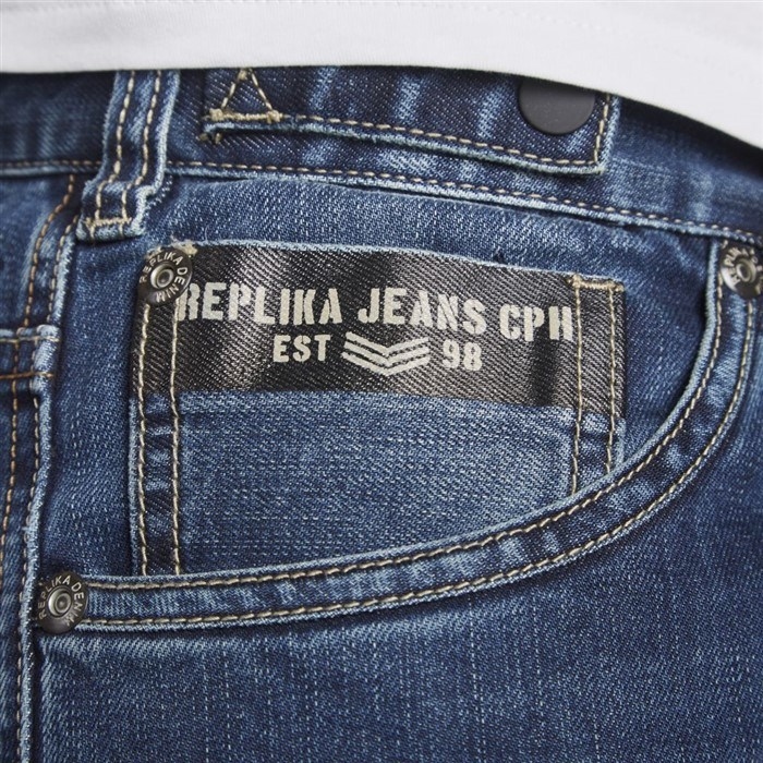 Replika Jeans model Mick L34, blue used wash