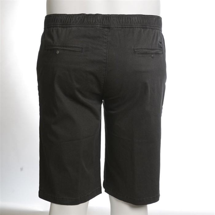Replika stretch shorts m. elast. boord, zwart