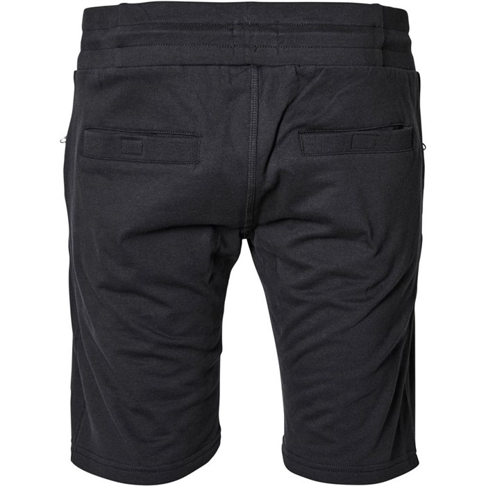 Replika sweat shorts m. tricot boord, zwart