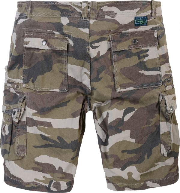 Shorts camouflage-look, camo groen