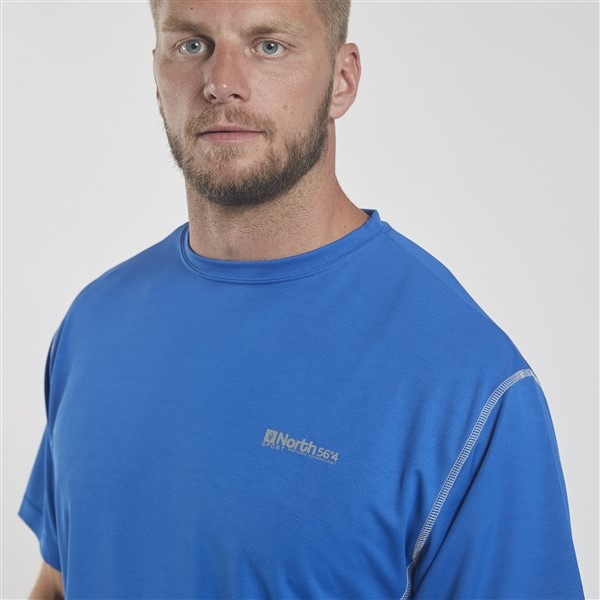 Sportshirt, effen cobalt blauw