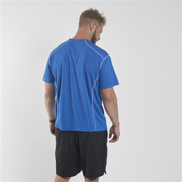 Sportshirt, effen cobalt blauw