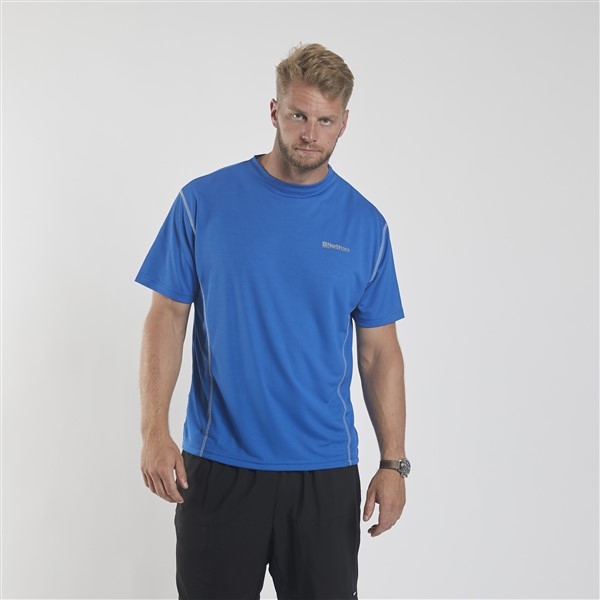 Sportshirt, effen cobalt blauw