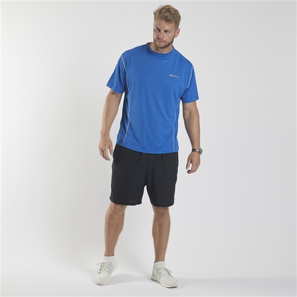 Sportshirt, effen cobalt blauw