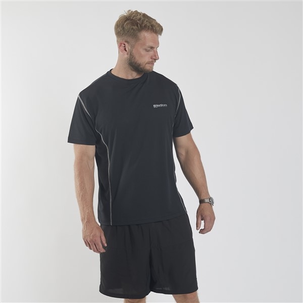 Sportshirt, effen zwart