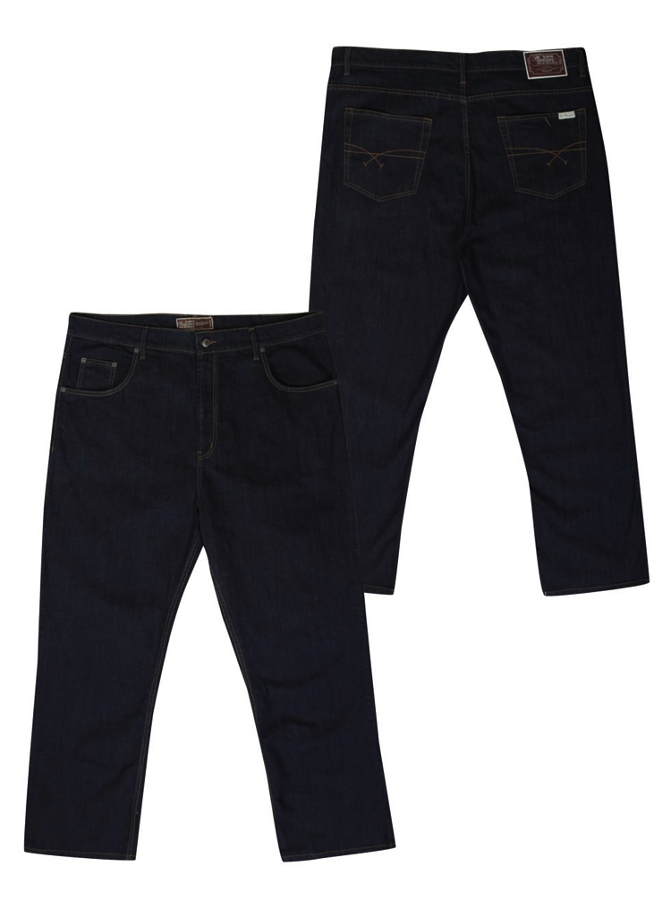 Stretch denim jeans Mistral m. hoge taille, zwart