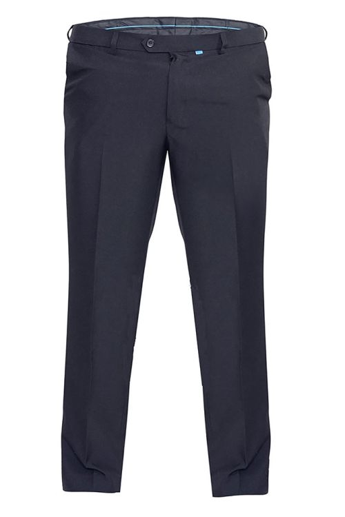 Terlenka broek m. rekbare taille, navy blauw (Nieuw)