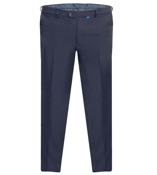 Terlenka broek m. rekbare taille, navy blauw