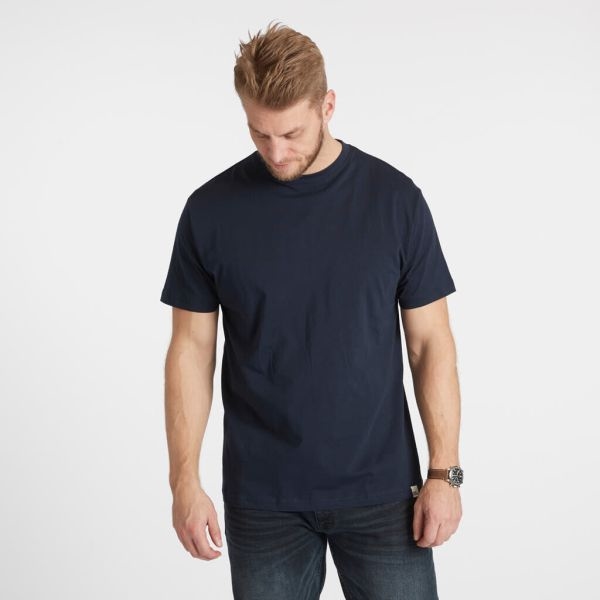 US T-shirts 2-pack, effen navy blauw (2 stuks)