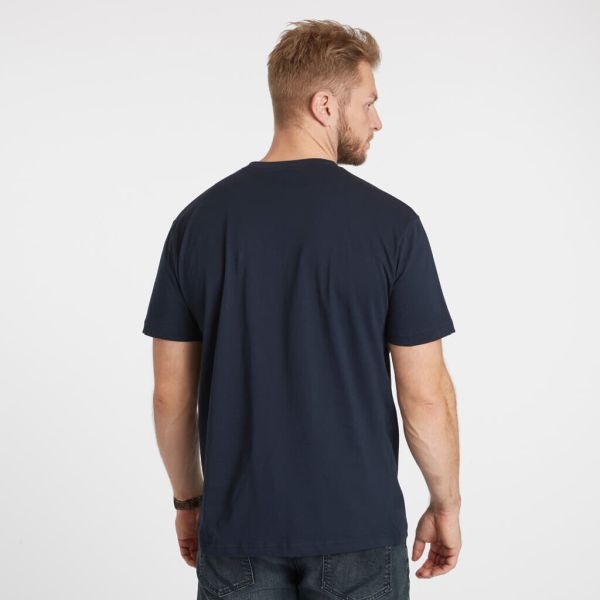 US T-shirts 2-pack, effen navy blauw (2 stuks)