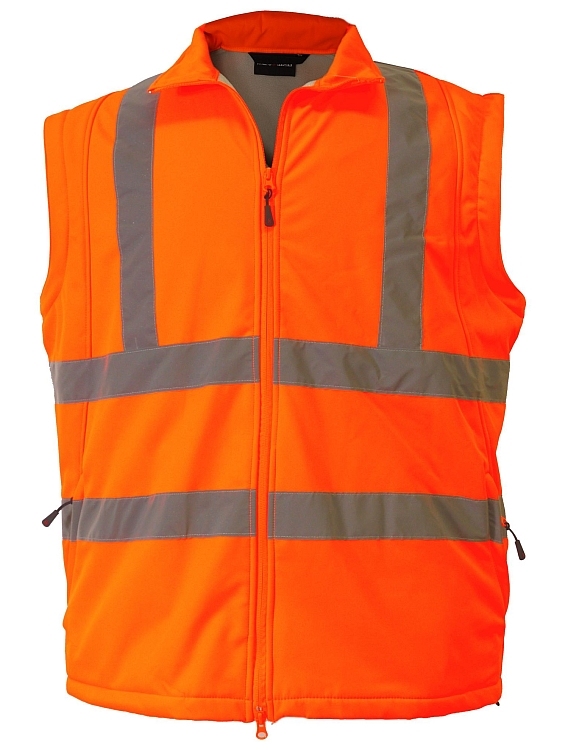 Veiligheids Softshell jas waterafstotend, fluo oranje