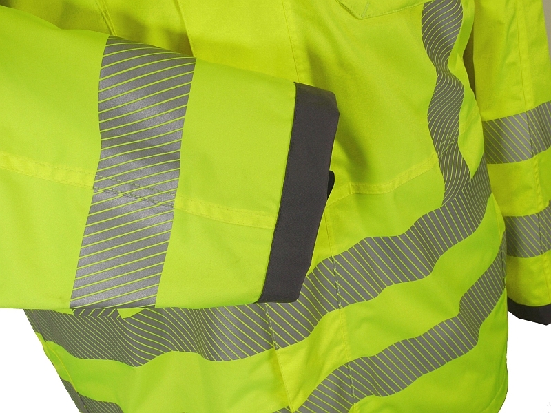 Wind- en waterdichte veiligheids regenjas, fluo geel