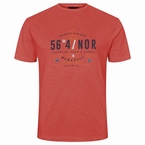 North 56°4 T-shirt print 'Nordic Shores', paprika