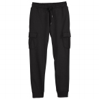 Cargo jogging broek m. zijpockets, zwart