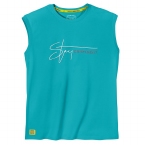 Redfield tanktop print 'Stay Confident', aqua groen